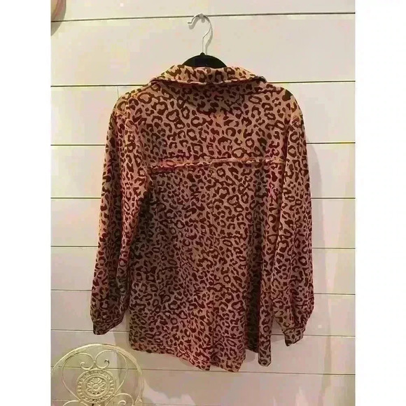 NWOT Entro Leopard Animal Print Long Sleeve Shorts Romper, sz S - Picture 7 of 12